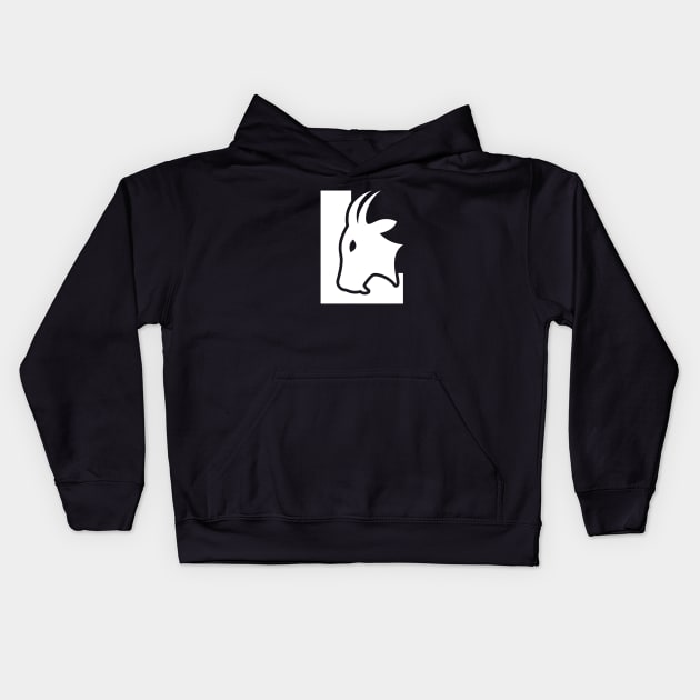 White Goat Kids Hoodie by Lehjun Shop